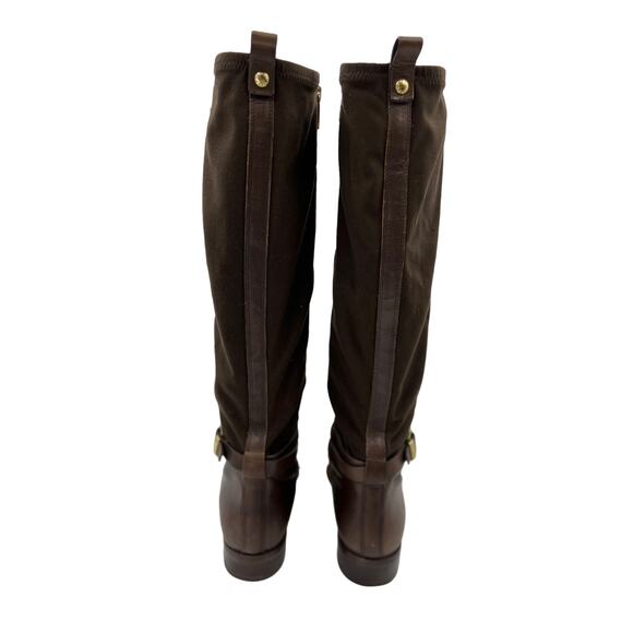 Michael Kors Arley Riding Boots Brown Knee High Leather - Picture 10 of 12